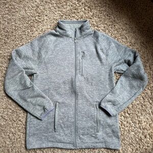 Men’s Zip Up Sweater Jacket; Gray; Size Small (34-36)